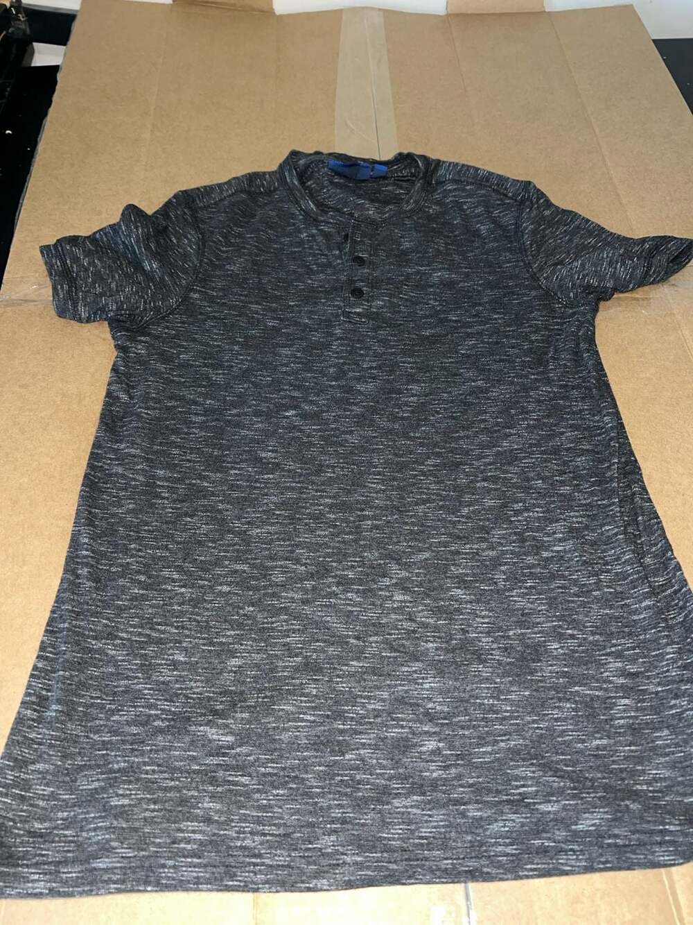 Apt. 9 Men's Short Sleeve Space Dye Heathered Henley Shirt